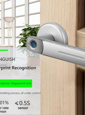 Fingerprint Door Lock Handle USB Rechargeable Anti Theft Sma