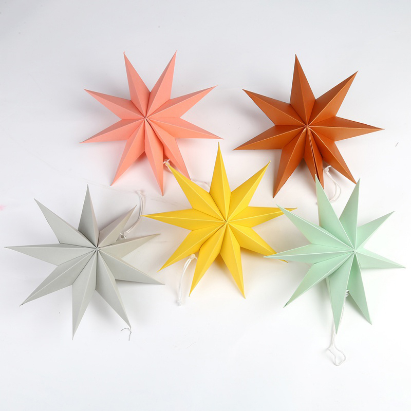 Hot Sale 3D Paper 9 Point Star Lantern for Wedding Decor