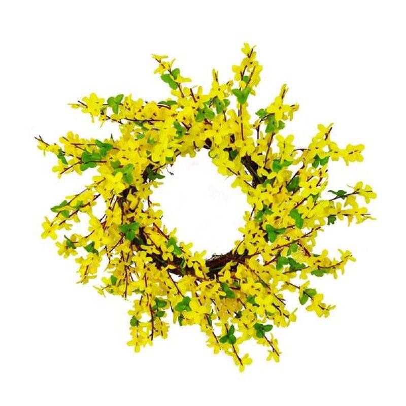 artificial flower wreath winter jasmine birds nest