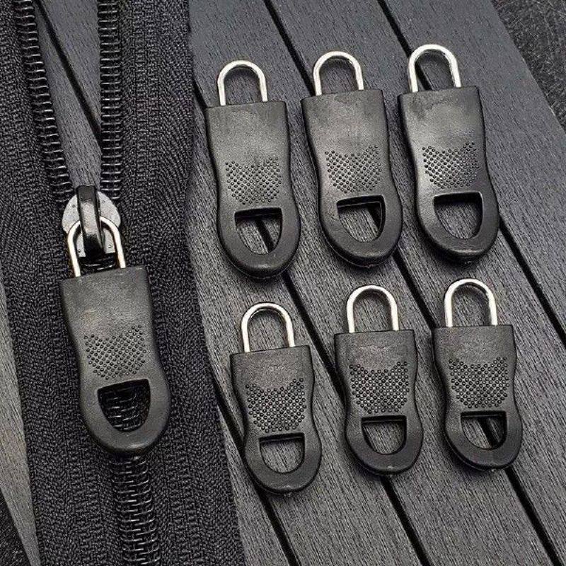 metal zipper pull tags zip fixer for clothes black zipper