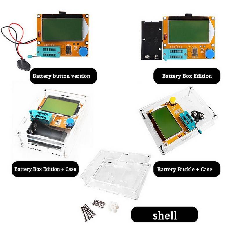 *ESR Meter Mega 328 Transistor Tester Digital V2.68 ESR-T4 D