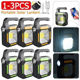 Solar Light 3pc Night Rechargeable Lantern Portable USB