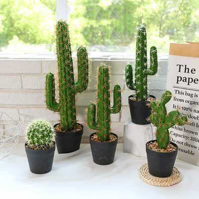 30/43cm Tropical Plants Large Artificial Cactus Tree Indoor