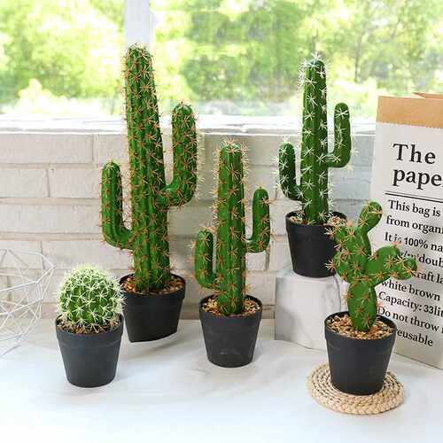 30/43cm Tropical Plants Large Artificial Cactus Tree Indoor