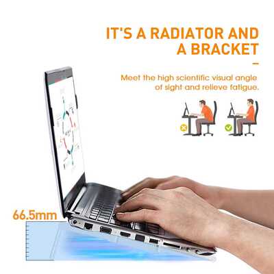 Portable Slim Smart Laptop Cooling Pad USB 3 Fans Gaming Lap