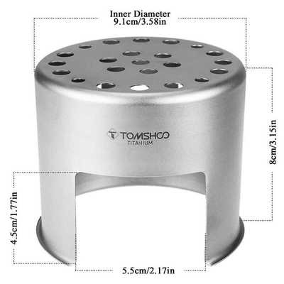 Wood-Stove TOMSHOO Titanium Camping Backpacking Folding Burn