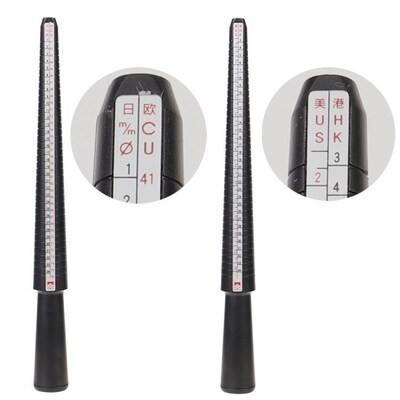 Ring Size Mandrel Stick Finger Gauge Ring Sizer Measuring J