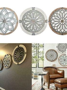 Heritage Round Wall Art Wooden Hanging Ornament Wall Mount
