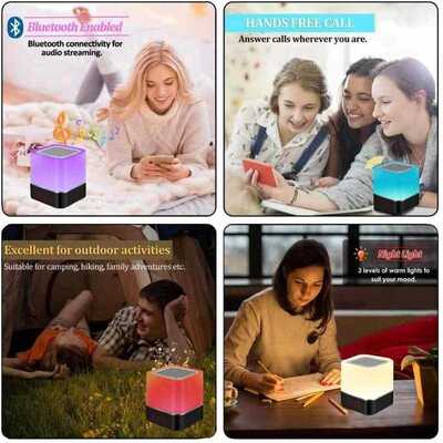 LED Touch Night Light, USB Rechargeable Lamp, Portable Wirel