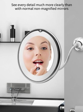 Led-Mirror Magnifying Light-Rotate with 10X Flexible