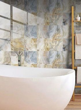 10Pcs DIY Decro Self Adhesive Marble Crystal Film Tile Wall