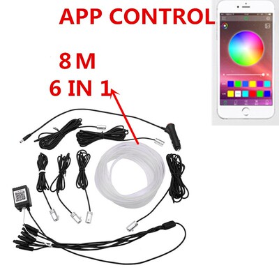 RGB LED Strips Ambient Light APP Bluetooth Control for Car I