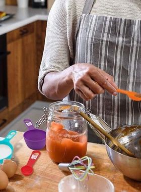 12 Pcs Plastic Measuring Cups and Spoons Set Colored