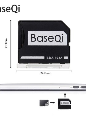 BASEQI Card-Adapter Macbook for Pro Aluminum 103A