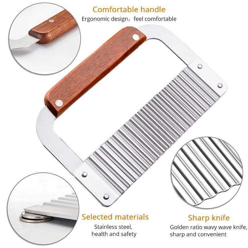 konco crinkle cutters stainless steel wave potato cutter cri