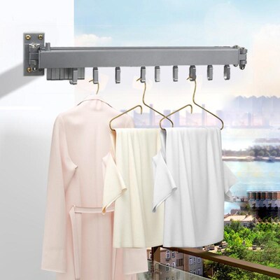 Foldable Wall Hanging Clothes Drying Rack 360 Degree Rotatio