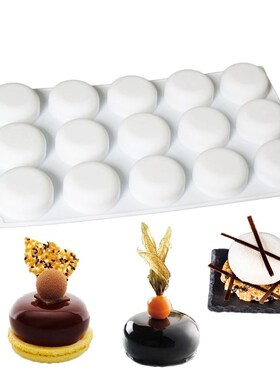 Silicone Mold 15 Cavity Round Shape Cake Decorating tools Fo