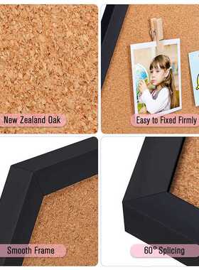 New Style Equilateral Hexagon Cork Board Innovative Message