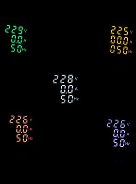 *New 3in1 22mm Digital Voltmeter Ammeter Hz 60-500V 0-100A