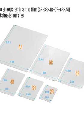 80mic Thermal Laminating Film Pouches PET Clear Sheet Photo