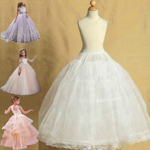 2 Hoop Lolita Skirt For Pettiskirt Kids Wedding Flower Girls