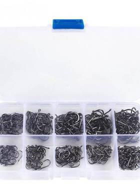 1000-300pcs Fish Hook Barbed 3#-12# Fishhooks With Hole Jig