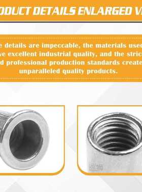 200pcs Rivet Nuts Aluminum Rivetnuts Blind Set Nutserts Thre