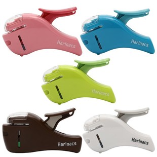 Japan Kokuyo Harinacs New Mini Staple-Less Stapler Safe Labo