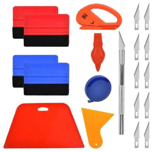 20 Pcs Car Vinyl Wrap Tool Kit, Wrap Squeegee Wallpaper