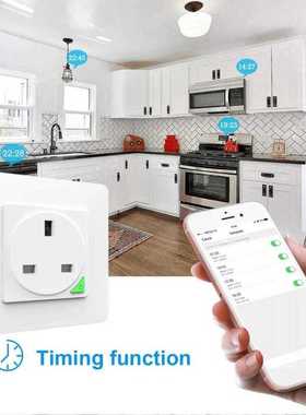 EU Plug 16A Timer Electrical Outlets WiFi Smart Wall Socket