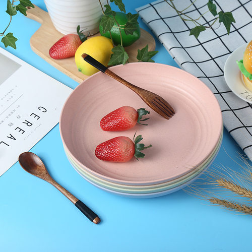 1pc Solid Color Eco Friendly Fruit Dishes Plates Dishes