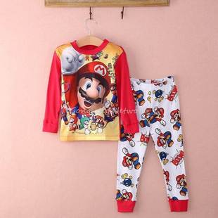 New Super Mario Kids Baby Girls Boys Autumn Winter Nightwea
