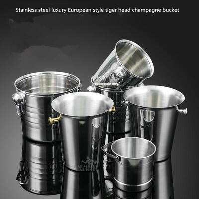 1L-7L Stainless Steel Ice Bucket Wine Champagne with Straine