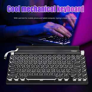 83 Key Dot Retro Typewriter Keyboard Wireless Bluetooth Mec