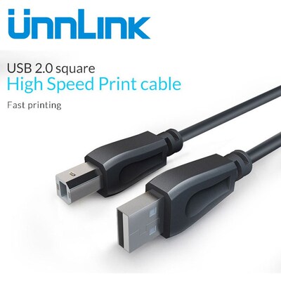 Unnlink USB 2.0 Printer Cable Type A Male to B Male Scanner