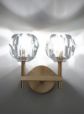 Modern nimalist wrought iron crystal Wall Lamps gold interio