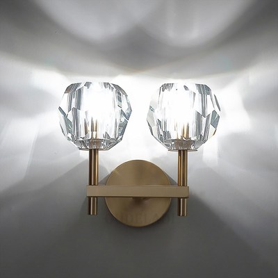 Modern nimalist wrought iron crystal Wall Lamps gold interio