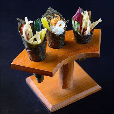 Bamboo wooden Sushi Rolls Rack Equipment purple cabbage