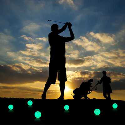 Luminous LED Light Up Fluorescent Golf Balls Glow In The Dar
