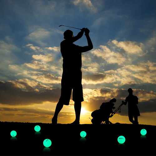 Luminous LED Light Up Fluorescent Golf Balls Glow In The Dar