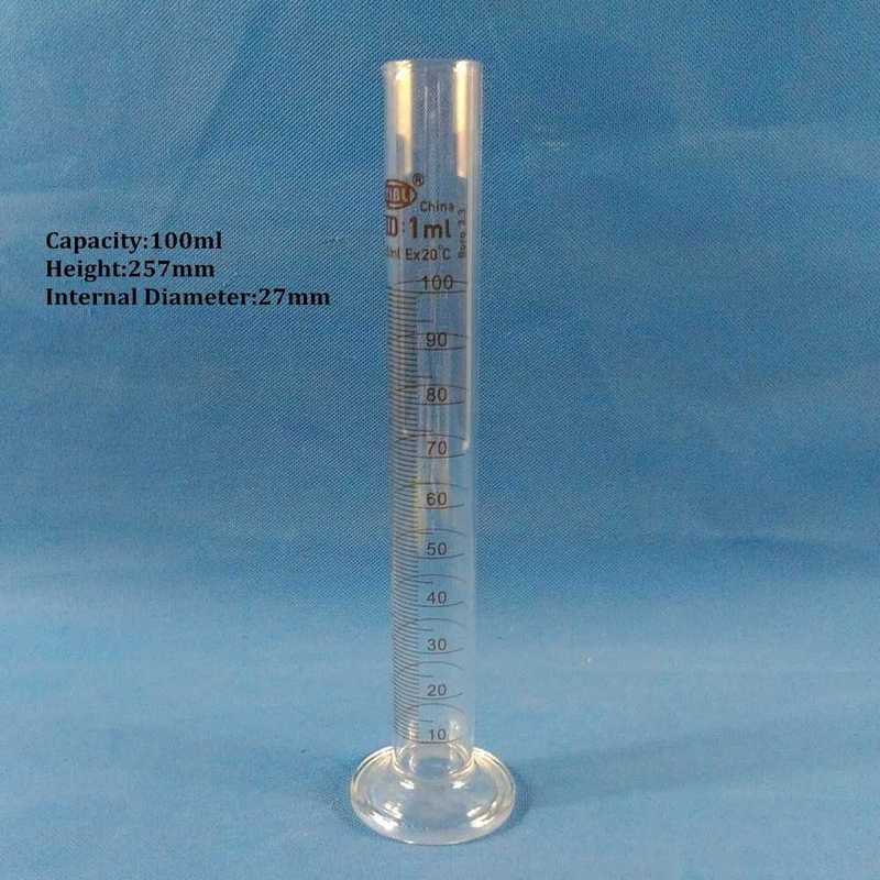 5Pcs/Set glass graduated cylinder, 5ml 10ml 25ml 50ml 100ml