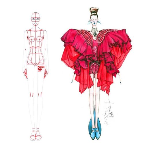 Fashion Figure Drawing Ruler Fashion Line Drawing Human Dyna