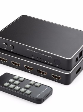 6 Port HDMI Switch,  4Kx2K 6x1 HDMI Switch Selector Hub wit