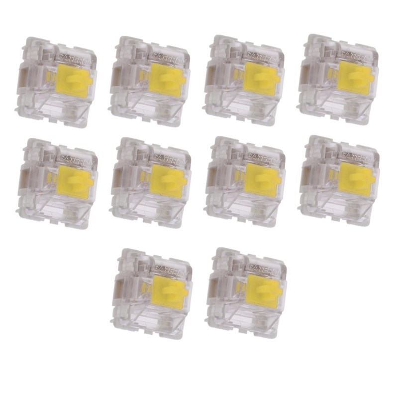 10Pcs/pack Gateron SMD Blue/Yellow Switches Mechanical Keyb