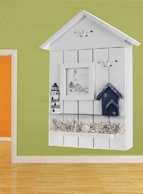 NHBR Mediterranean Style Key Cabinet Wood Nautical Style