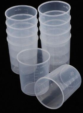 10Pcs 100ml Plastic Measuring Cups Epoxy Resin Mixing Art
