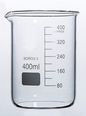400ml Low m Beaker Chemistry Laboratory Borosilicate Glass T