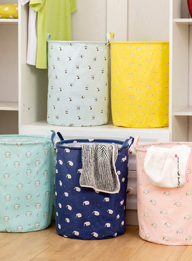 Korean Cartoon Cloth Dirty Clothes Basket Folding