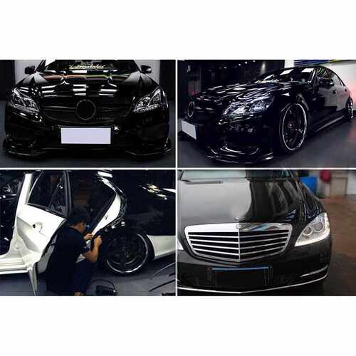 1pcs Shiny Gloss Glossy Black Car Film Wrap Vinyl Decal Exte