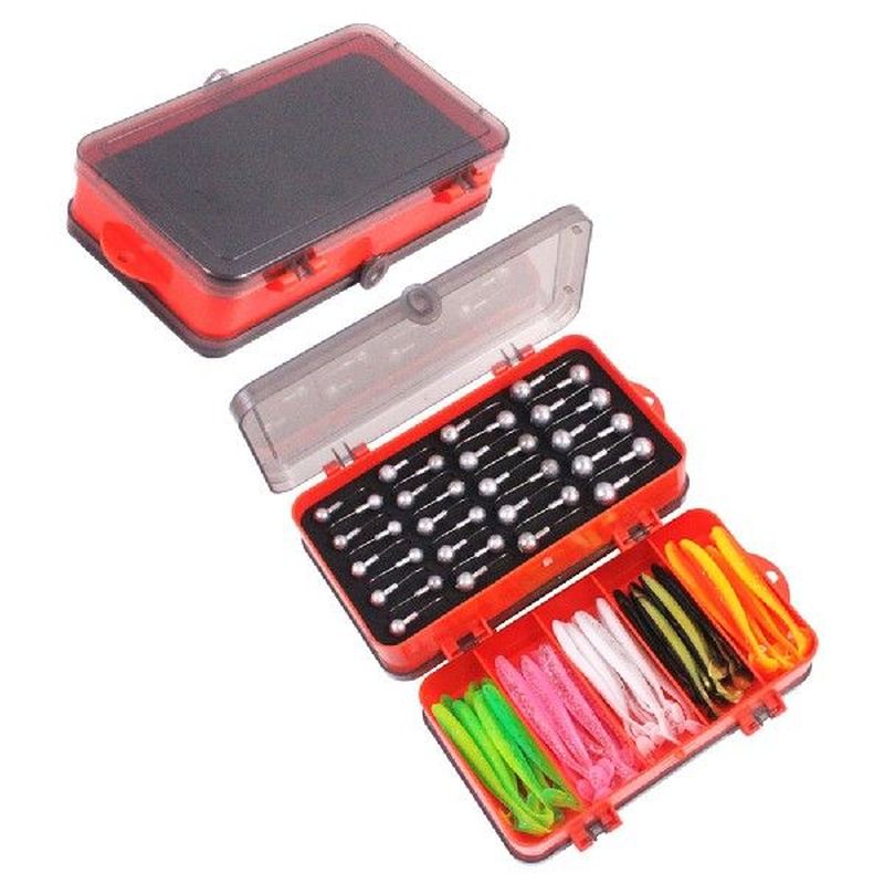 36pcs Crank Jig Head Hook and 50pcs Dual Color Fishing